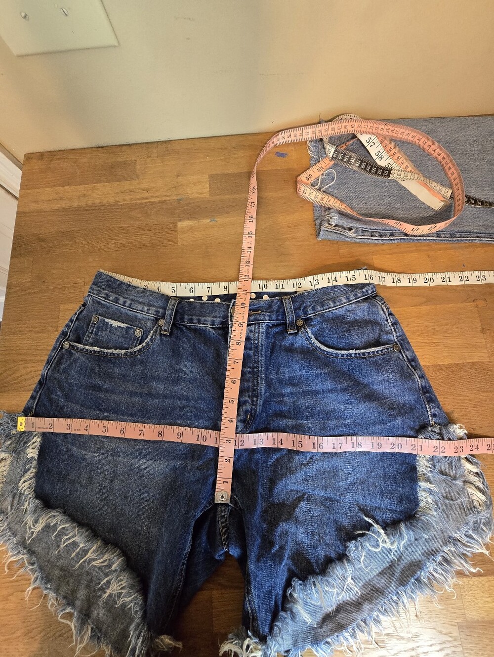 One Teaspoon Pacifica Studded Frankies Long Length Denim Jean Shorts 29 - Picture 13 of 16
